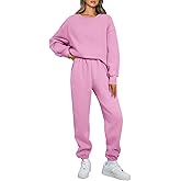 AUTOMET Womens 2 Piece Outfits Sweatsuit Lounge Sets Oversized Sweatshirt Baggy Sweatpants Fall Fashion with Pockets