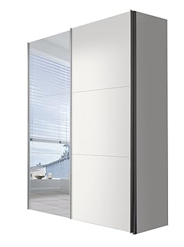 Express Möbel Schwebetürenschrank 2-türig Stars Weiß Spiegel 46920-070 BxHxT 150x236x68