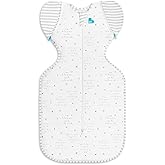 Love to Dream Swaddle Up Transition Bag - Arms Up Position - Light and Ultra Breathable Cotton, Twin Zip - Zip Off Wings - Spring, Summer - Sleep Bag - 0.2TOG - You are My Grey, Medium