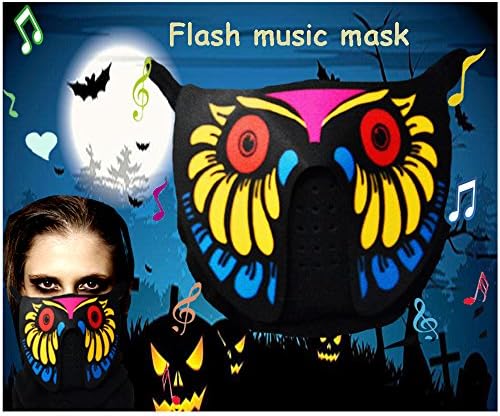 Lubber Flashing LED Mask With Voice-Activated Luminous Music For Masquerade Party Costume