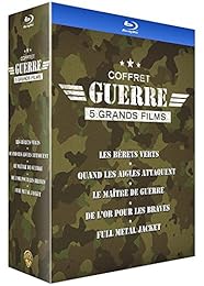 Coffret Guerre - 5 Grands Films : Les Bérêts Verts + Quand Les Aigles Attaquent + Le Maître De Guerre + De L'or Pour Les Braves + Full Metal Jacket - Pack - Blu-Ray