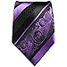 JUSTSWAG PDTXCLS SPPRANDOM TANGDIAABBCC Purple and Black Silk Tie and Pocket Square Paul Malone Red Line