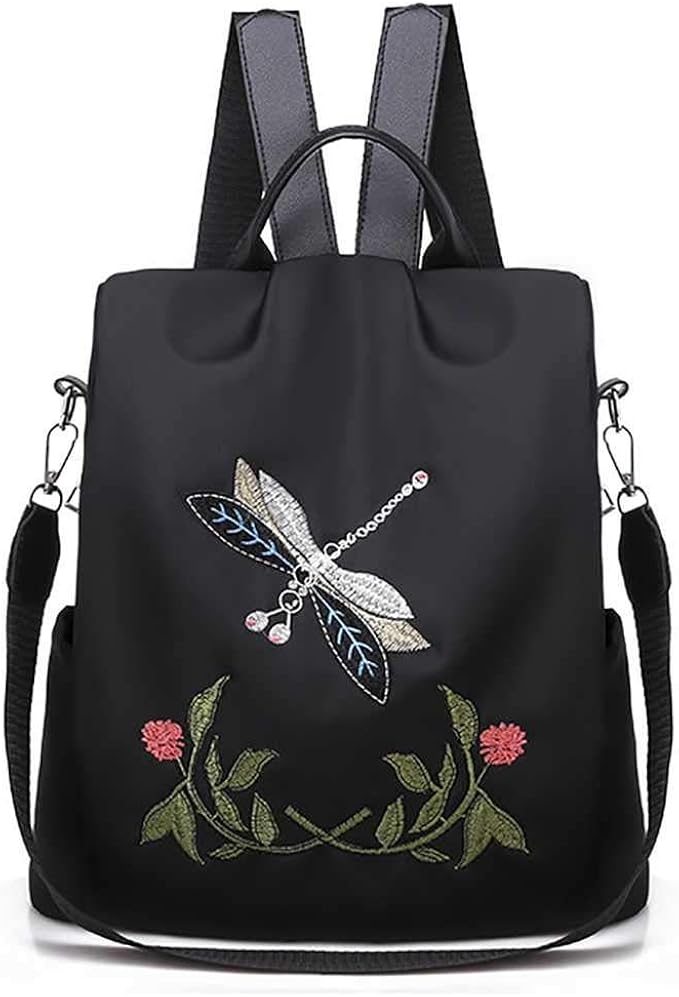 embroidered laptop backpack