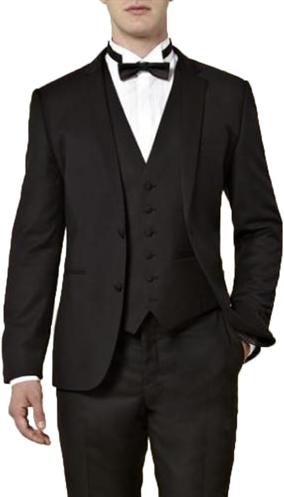 YiChen Two Button Three Piece Modern Fit Men Suit(Jacket+Vest+Pant)