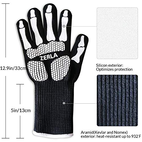 ZERLA-Heat-Resistant-Gloves--Protective-Gloves-Withstand-Heat-Up-to-932--Use-As-Oven-Mitts-Pot-Holders-Heat-Resistant-Gloves-for-Grilling--Features-5-Cuff-for-Forearm-Protection