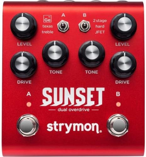 Strymon Sunset Dual Overdrive Guitar Pedal - Red - Overdrive Style