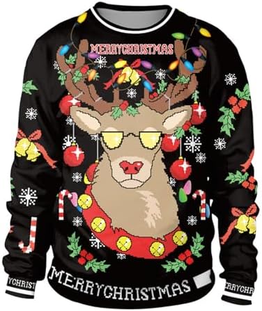Colorful House Unisex Ugly Christmas Sweater Funny Novelty 3D
