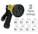 NEW NaturoHose Expandable Garden Hose with 8 Spray Pattern Nozzle. Strongest Expanding Garden Hose on the Market with Triple Layer Latex Core & Latest Improved Extra Strength Fabric Protection