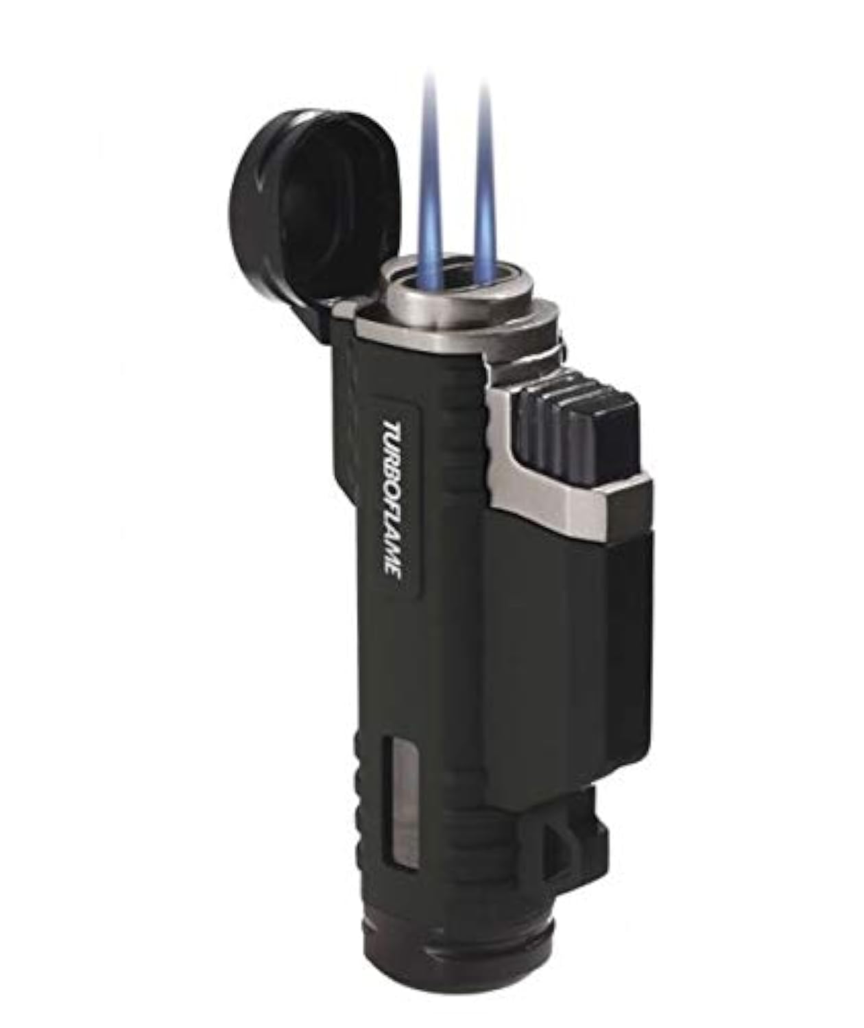 Turboflame Ranger Black - Windproof Military Field Lighter - Perfect Mini Blow Torch For Camping and Outdoors