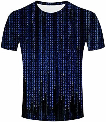 Men's 3D Colorful Graffiti Graphic/Dimensional Pattern Tee Cool Round Neck Short Sleeve T Shirts XL