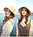 RIONA Women's Summer Hand-woven Foldable Wide Brim Fisherman 100% Raffia Straw Sun Hat(Beige)