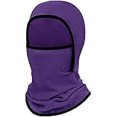 Haloumoning Kids Girls Winter Ski Face Mask Balaclava Youth Fleece Warmer Hooded Windproof Neck Gaiter 8-12 Years