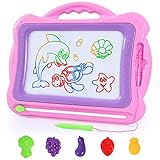 SGILE Magnetic Drawing Board, Doodle Board Drawing Writing Sketching Pad for Toddlers Kids, Pink