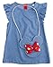 StylesILove Baby Girl Ruffle Sleeve Shabby Denim Dress with Minnie Mouse Cross Body Mini Coin Bag 2 pcs Set (110/5T)