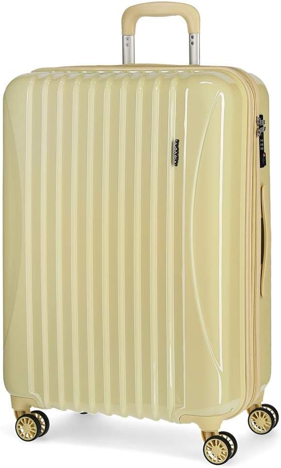 large yellow suitcase