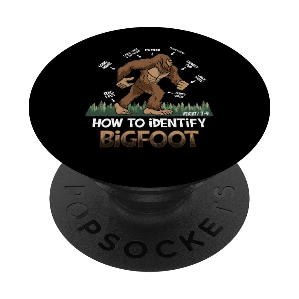 How to Identify Bigfoot Yeti Sasquatch Costume Kids Adults PopSockets Swappable PopGrip
