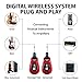Xvive U2 Wireless Guitar System Rechargeable 2.4GHz Guitar Wireless Transmitter and Receiver for Electric Guitar Bass Violin Keyboard