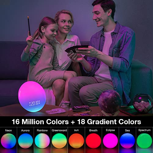 Sprening Sunrise Wakeup Alarm Clock Bedrooms Hue Wake Up Light with