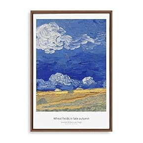 Framed Canvas Wall Art Twelve Sunflowers by Vincent Van Gogh Canvas Prints Home Artwork Decoration for Living Room,Bedroom - 16x24 inches