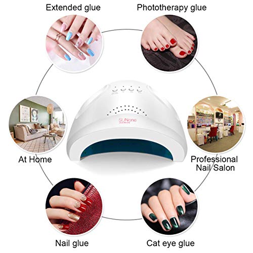 MAGIC ARMOR Nail Dryer 24/48W UV LED Nail Lamp UV Curing Lamp with 3 Timer Setting Auto Sensor for Gel Polish, Bright Painted Surface Easy to Clean (White-48w)