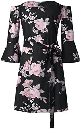 Partysweetyer Sexy Backless Floral Print Summer Dress Chiffon Bandage Women Dresses Black XXXL