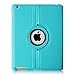 Fintie Rotating Case for iPad 4 3 2 (Old Model) - 360 Degree Rotating Smart Stand Protective Cover with Auto Wake/Sleep for iPad 4th Gen with Retina Display, iPad 3 & iPad 2, Sky Blue