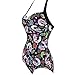 ROYBENS Women Swimsuit Retro One Piece Swimsuit Swimwear