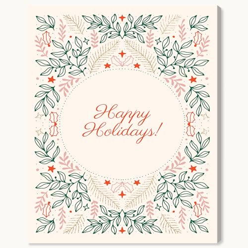 Wynwood Studio Holiday and Seasonal Modern Wrapped Canvas Art - Happy Holidays…