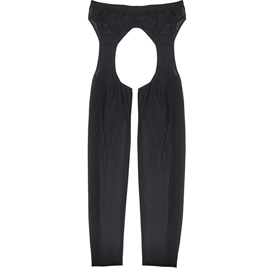 iEFiEL Männer Mesh Strumpfhose Legging Hose Tights Vorne und Hinten offen