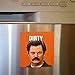 Joybomb Gift Co. Clean Dirty Dishwasher Magnet - Ron Swanson - Waterproof UV Coating - Made in The USA