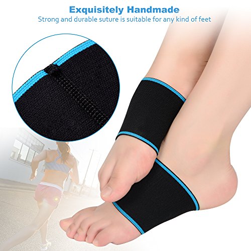 Soumit SOUMIT Arch Support Brace,Anti-wear Nylon Plantar Fasciitis Bandage For Women and Men to Wear in Shoes and Bare Feet During Playing Badminton, Soccer,Basketball,L