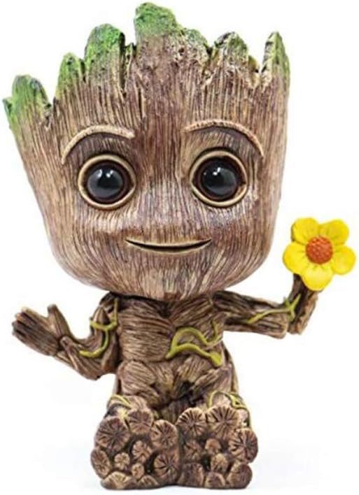 Groot Action Figures Guardians of The Galaxy Flowerpot Baby Cute Model Toy Pen Pot - Perfect as a Gift (A)