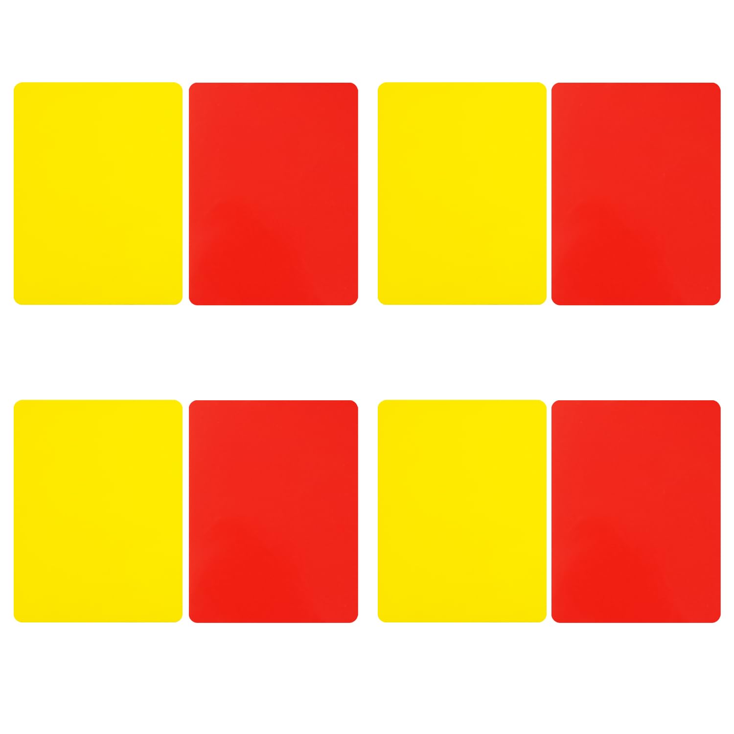 MEISH 4Set Football Referee Card Football Red and Yellow Card Sports Judge Cards Warning Referee Card for Football Soccer