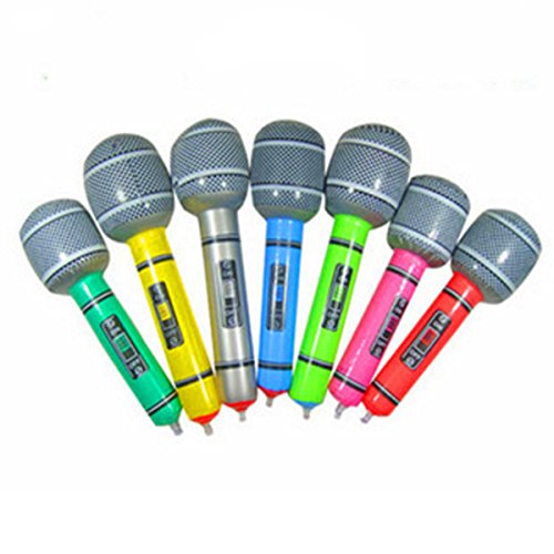 Party Inflatable Boom Box 16”PVC Radio + 2 Microphones for Party Decorations 80s 90s inflatable props