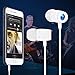 urophylla Earbuds, Earphones 4 Feet in-Ear Headphones with Microphone Heavy Bass Noise Cancelling Earphones Compatible with iPhone/iPod/iPad/Samsung/Android and More Audio Devices - White