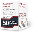 FORA Pro Voice V8 V9 Blood Glucose Test Strips for Precise Blood Sugar Measurement for Diabetes and Your Diabetic Diet - 50 Count