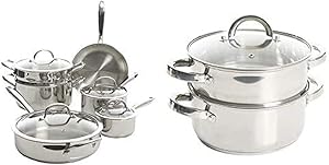 Kenmore Devon Stainless Steel Cookware and Oster Steamer Combo