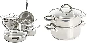 Kenmore Devon Stainless Steel Cookware and Oster Steamer Combo