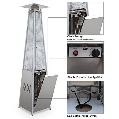 Owo Living Milan Garden Outdoor Patio Heater Quartz Glass Tube