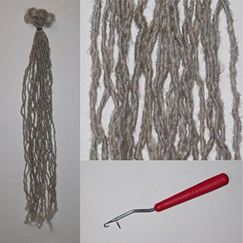10 Handmade Double Ended Micro Loc Dreadlock Extensions | 18 Inch Synthetic Hair | Color 60 | Ngozi-Grace