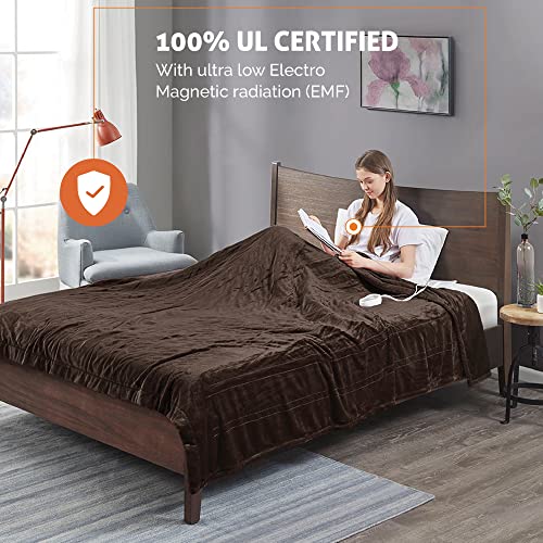 Degrees of Comfort Electric Blanket King Size, Heated Blanket for Bed