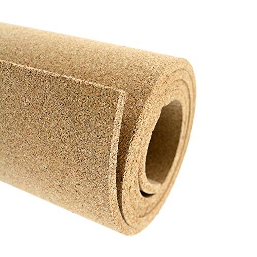 Thornton's Office Supplies 24 in x 48 in x 0.25 Hobby DIY Projects Frameless Shelf Liner & Drawer Liner Cork Roll Bulletin Board, Natural - Thumbnail 2