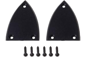 MOMOJIA 2pcs Black Truss Rod Cover Screws for Guitar 3 Holes Guitar Part Accessories New