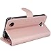 LG Fiesta LTE Case, LG X Charge Case, LG X Power 2 Case, TAURI [Stand Feature] Wallet [PU Leather] Protective Case Flip Cover For LG Fiesta LTE / LG X Charge / LG X Power 2 - Rose Gold