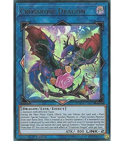 Amazon.com: Yu-Gi-Oh! - Red Rose Dragon - LED4-EN025