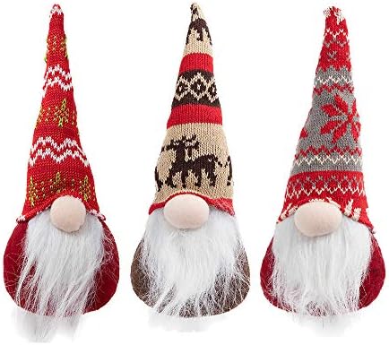 HAUMENLY Scandinavian Christmas Gnome Plush, Swedish Tomte Ornament, Nordic Santa Holiday Gnome Home Decoration – Pack…