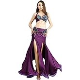 ROYAL SMEELA Belly Dance Costume for Women Belly Dancing Skirt Belly Dance Bra and Belt Set Bellydance Skirts Carnival Outfit