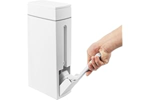 KHZSPP Bathroom Trash Can and Toilet Brush Set,4.5 Litre Trash Bin with Pop-up Lid Slim for Small Spaces,Toilet Bin Garbage C