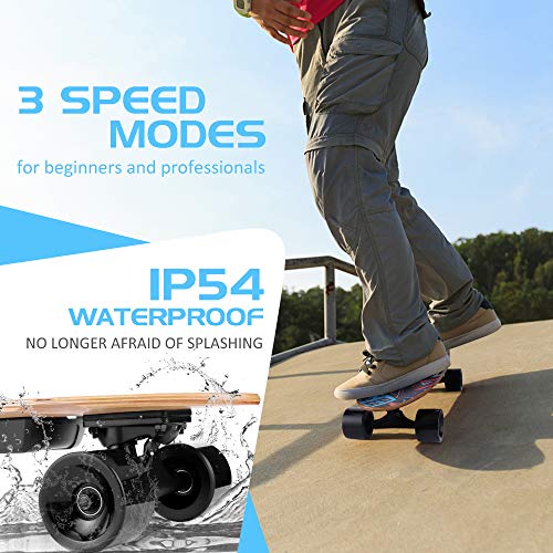 TEXXIS Mini Electric Skateboard with Remote, E Skateboard 350W Motor