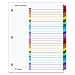Cardinal OneStep Binder Dividers, A–Z Tab Dividers for 3 Ring Binders, Customizable Table of Contents, Reversible Multicolor Tabs, Lettered, 1 Set (60218)